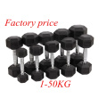 Gym Equipment Hexagon Rubber Dumbbell Sets for Crossfit